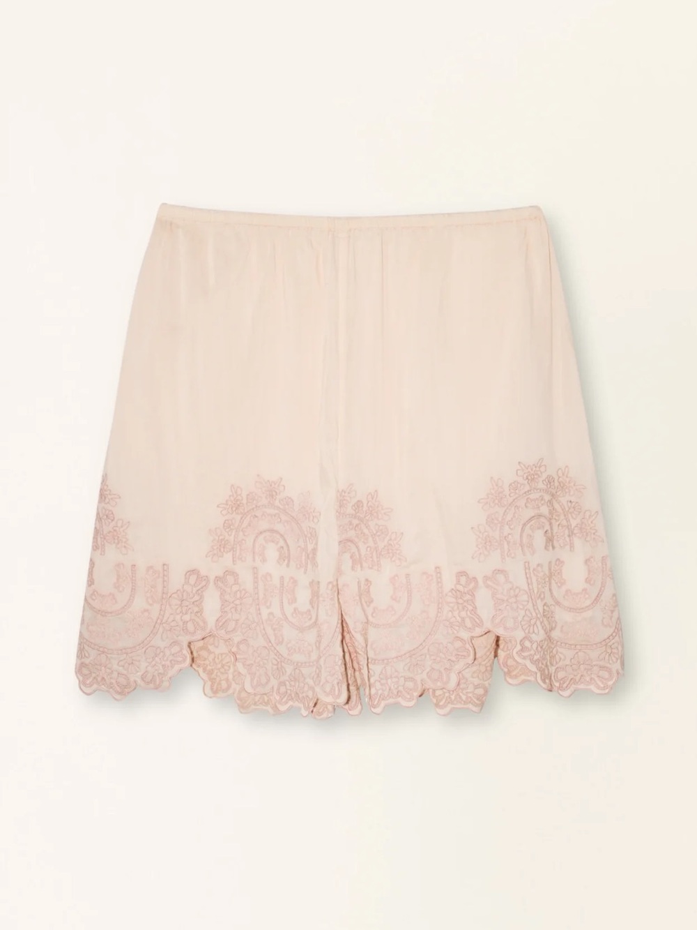 Mirth PARIS SHORT IN TAN LOTUS EYELET